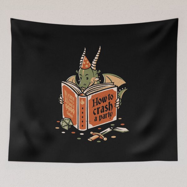 Item preview, Dragon Reading a Book RPG Party Crashing by Tobe Fonseca designed and sold by Tobe Fonseca®.