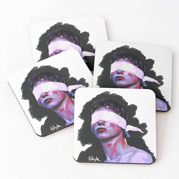 Item preview, Blindfolded Man Portrait designed and sold by KalenaDraws.