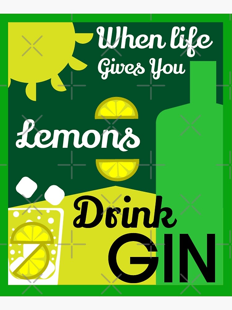 "Gin And Tonic Drinker Retro Drink Art Bar Art Home Decor Gin