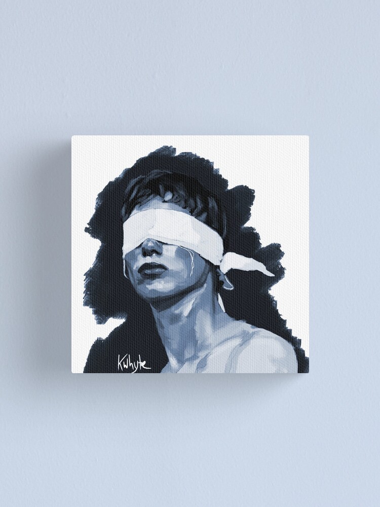 Blindfolded Man Cyanotype Portrait Sticker for Sale by KalenaDraws