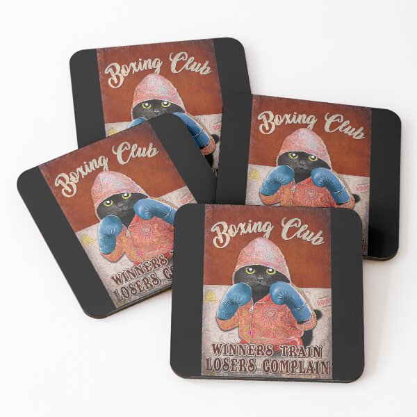 Item preview, Boxing club winners train losers complain Black cat lover designed and sold by SimonsonNuala.