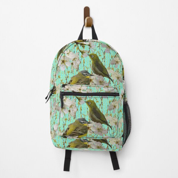 Item preview, Green Birds with Blossoms on Forsythia Repeat 5748 designed and sold by Art in My Loft.
