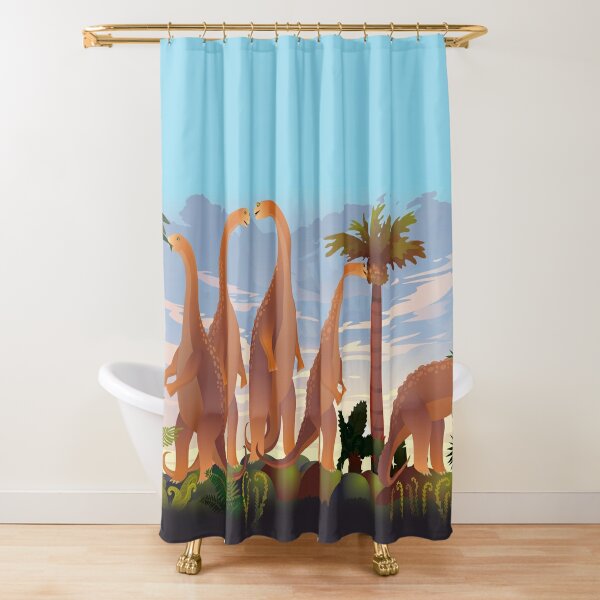 Stand Up Guy (Saltosauruses) Shower Curtain