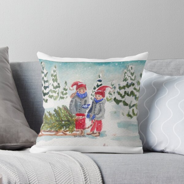 Artikelvorschau, Weihnachtsmannkinder mit Baum entworfen und verkauft von Frida Andreasson.