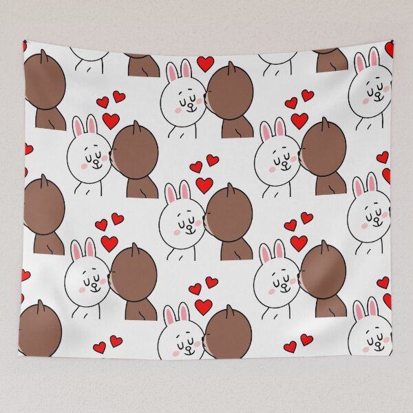Item preview, Brown Bear Cony Bunny Rabbit The Kiss designed and sold by Rudi Witte.