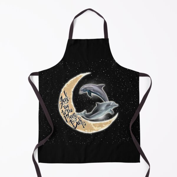 Item preview, Dolphin Love You To The Moon Black designed and sold by VannaShanha.