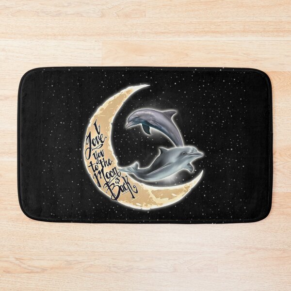 Item preview, Dolphin Love You To The Moon Black designed and sold by VannaShanha.