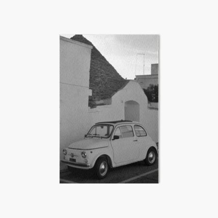 Fiat 500 beside a Trullo, Puglia Art Board Print