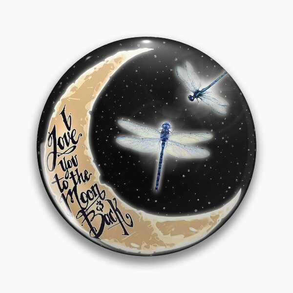 Item preview, Dragonfly Love You To The Moon Black designed and sold by VannaShanha.