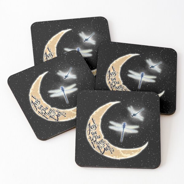 Item preview, Dragonfly Love You To The Moon Black designed and sold by VannaShanha.