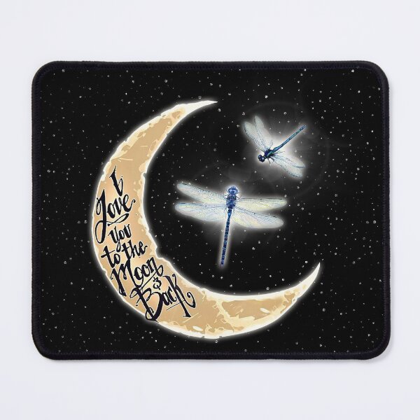 Item preview, Dragonfly Love You To The Moon Black designed and sold by VannaShanha.