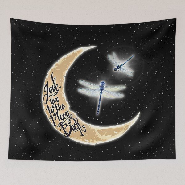 Aperçu de l'œuvre Libellule t'aime à la lune noire créée et vendue par VannaShanha.