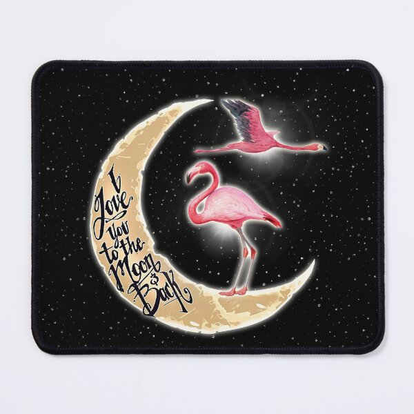 Item preview, Flamingo Love You To The Moon Black designed and sold by VannaShanha.