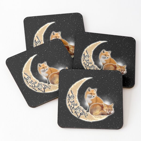 Item preview, Fox Love You To The Moon Black designed and sold by VannaShanha.