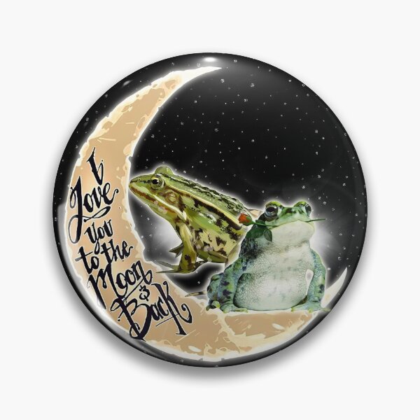 Item preview, Frog Love You To The Moon Black designed and sold by VannaShanha.