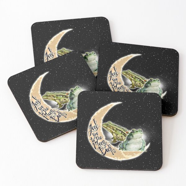 Item preview, Frog Love You To The Moon Black designed and sold by VannaShanha.