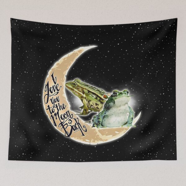 Item preview, Frog Love You To The Moon Black designed and sold by VannaShanha.