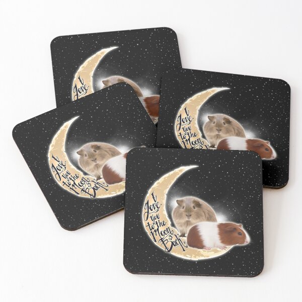 Item preview, Guinea Pig Love You To The Moon Black designed and sold by VannaShanha.