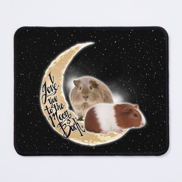Item preview, Guinea Pig Love You To The Moon Black designed and sold by VannaShanha.