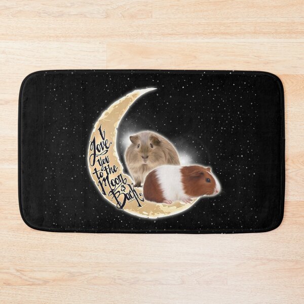 Item preview, Guinea Pig Love You To The Moon Black designed and sold by VannaShanha.