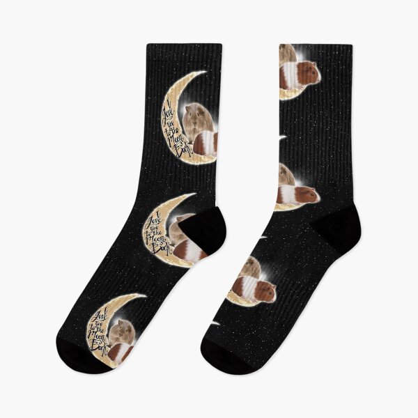 Item preview, Guinea Pig Love You To The Moon Black designed and sold by VannaShanha.