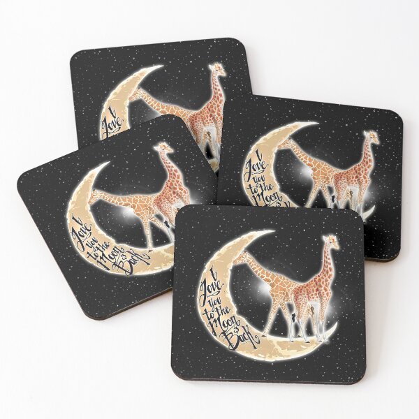 Item preview, Giraffe Love You To The Moon Black designed and sold by VannaShanha.