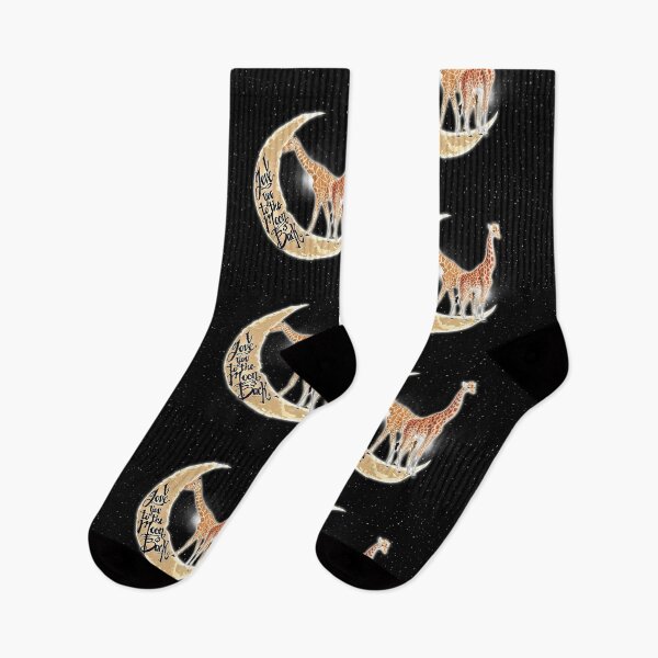Item preview, Giraffe Love You To The Moon Black designed and sold by VannaShanha.