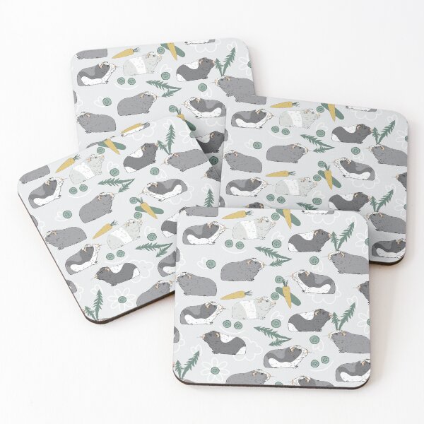 Item preview, Guinea Pigs With Cucumber Carrot On Grey designed and sold by VannaShanha.