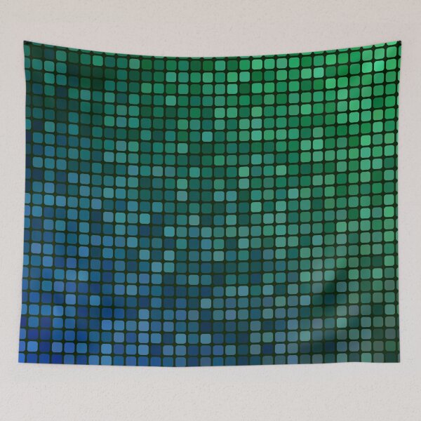Item preview,  Aqua & Teal Glitter Grid Design designed and sold by DeYoungFashion.