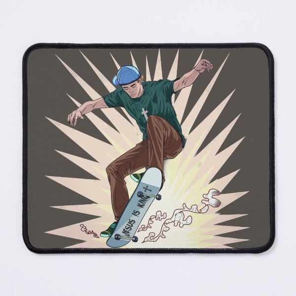 Item preview, Pop Art, Retro, Skateboarding with Jesus is King Under the Deck. Christian Design designed and sold by TheKingdomAttic.