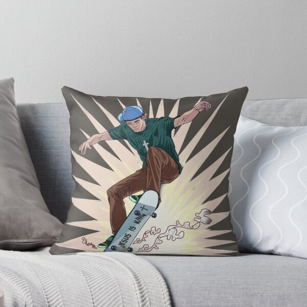 Item preview, Pop Art, Retro, Skateboarding with Jesus is King Under the Deck. Christian Design designed and sold by TheKingdomAttic.