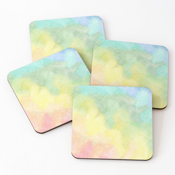 Item preview, Abstract hand drawn colored pencil rainbow designed and sold by graphiteme.