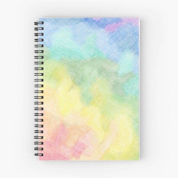 Item preview, Abstract hand drawn colored pencil rainbow designed and sold by graphiteme.
