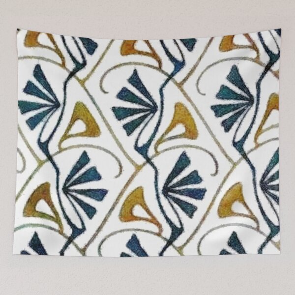 Item preview, Art Nouveau Brown and Blue designed and sold by SaraValor.