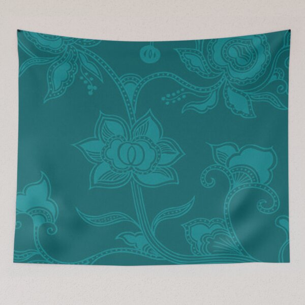 Item preview, Glamorous Vintage Floral Elegant Teal Turquoise designed and sold by SaraValor.