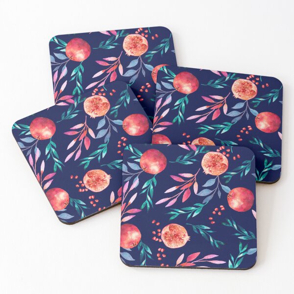 Item preview, Pomegranate fruit on dark blue designed and sold by LucianaShop.