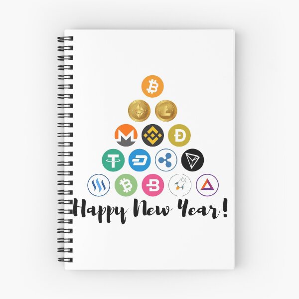 Item preview, Happy New Year with crypto logos designed and sold by RoHFF.