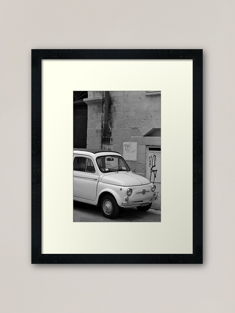Alternate view of Fiat 500 in the street, Puglia Framed Art Print