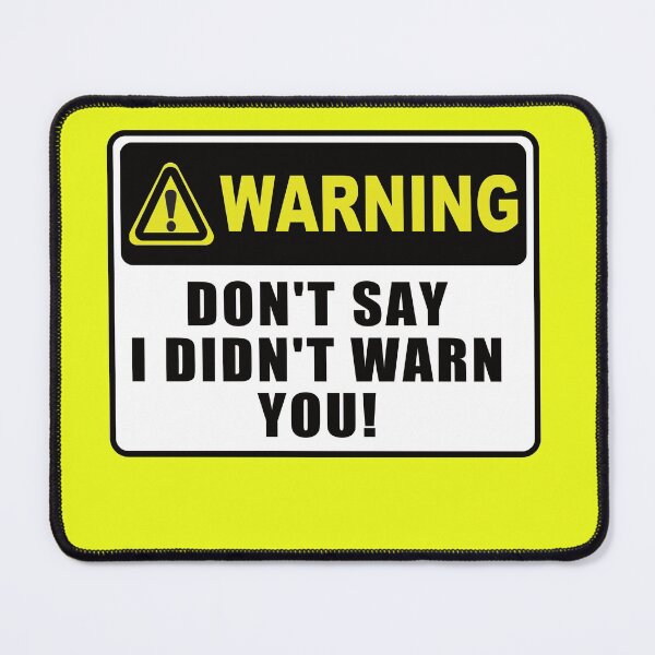 Item preview, This is Your Only Warning designed and sold by FiaFiaPress.