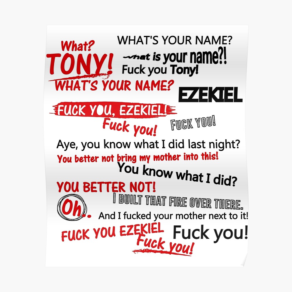 Fuck you Tony! Funny conversation between dog and cat  Poster for