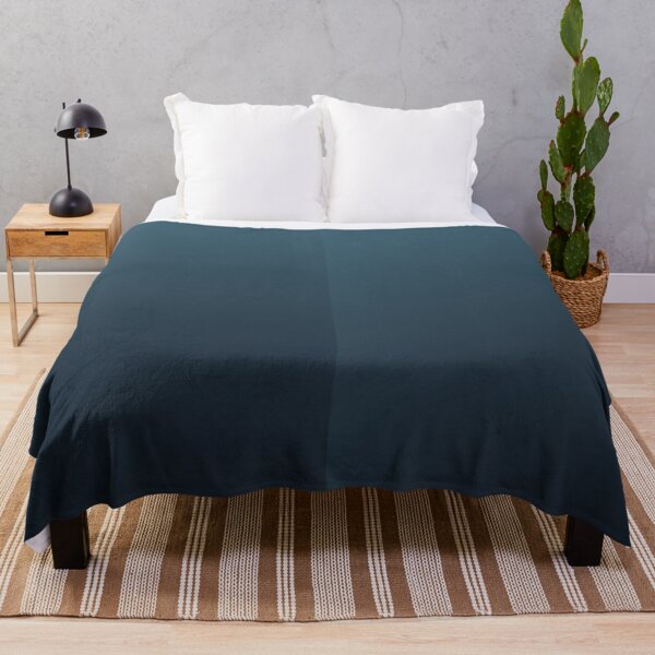 Very Dark Blue / Dark Gray - Gradient Fade - Design 2 Throw Blanket