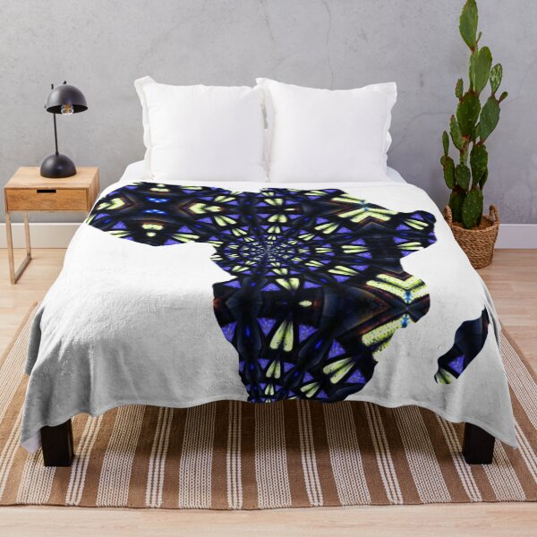 Item preview, African Continent with Ankara Print - Colorful Patterns. designed and sold by NaniniDesigns.