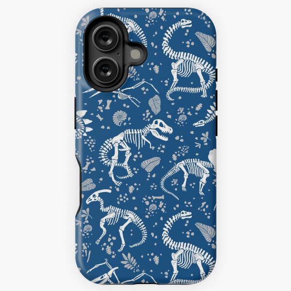 Item preview, Excavated Dinosaur Fossils in Blue designed and sold by latheandquill.