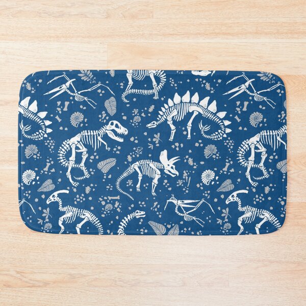 Item preview, Excavated Dinosaur Fossils in Blue designed and sold by latheandquill.