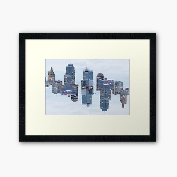 Kansas City Sky Line Framed Art Print
