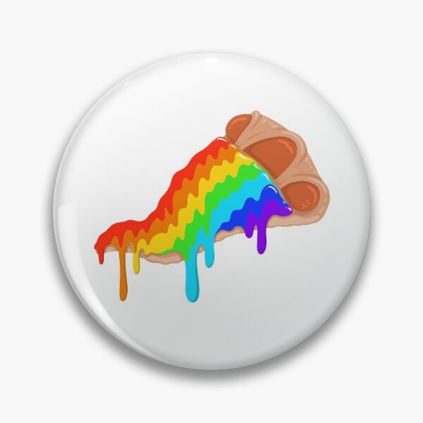 Item preview, rainbow pride cartoon pizza designed and sold by maipadpro.