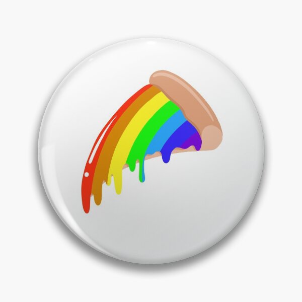 Artikelvorschau, Regenbogen-Stolz-Cartoon-Pizza entworfen und verkauft von maipadpro.