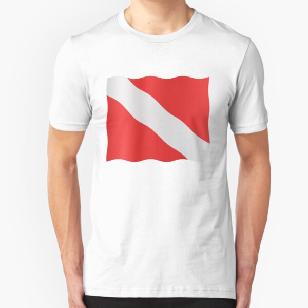 Diver down flag Slim Fit T-Shirt