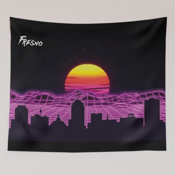 Item preview, Fresno Skyline Neon Nights designed and sold by DFerraz.