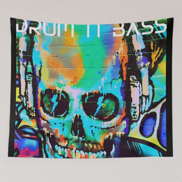 Item preview, Drum N Bass Graffiti Skull designed and sold by Drum N Bass Association.